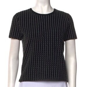 Saks Fifth Avenue striped crew neck top Sz Large